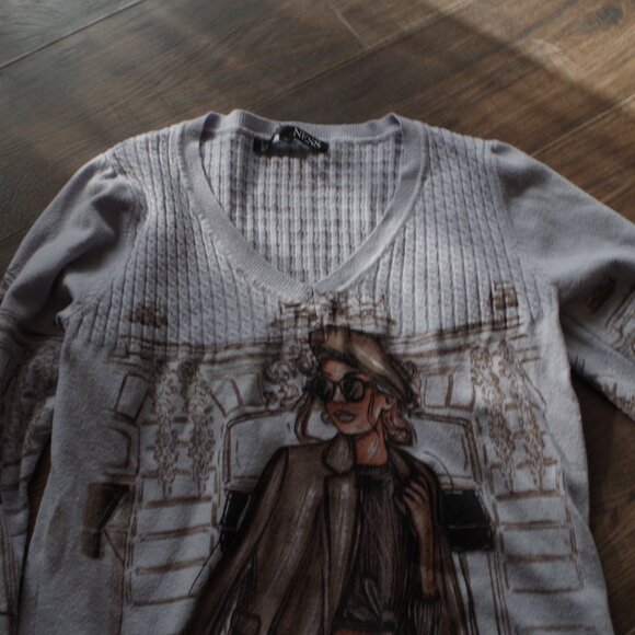 Cute Fashion Paris Ladies Sweater - Picture 3 of 6